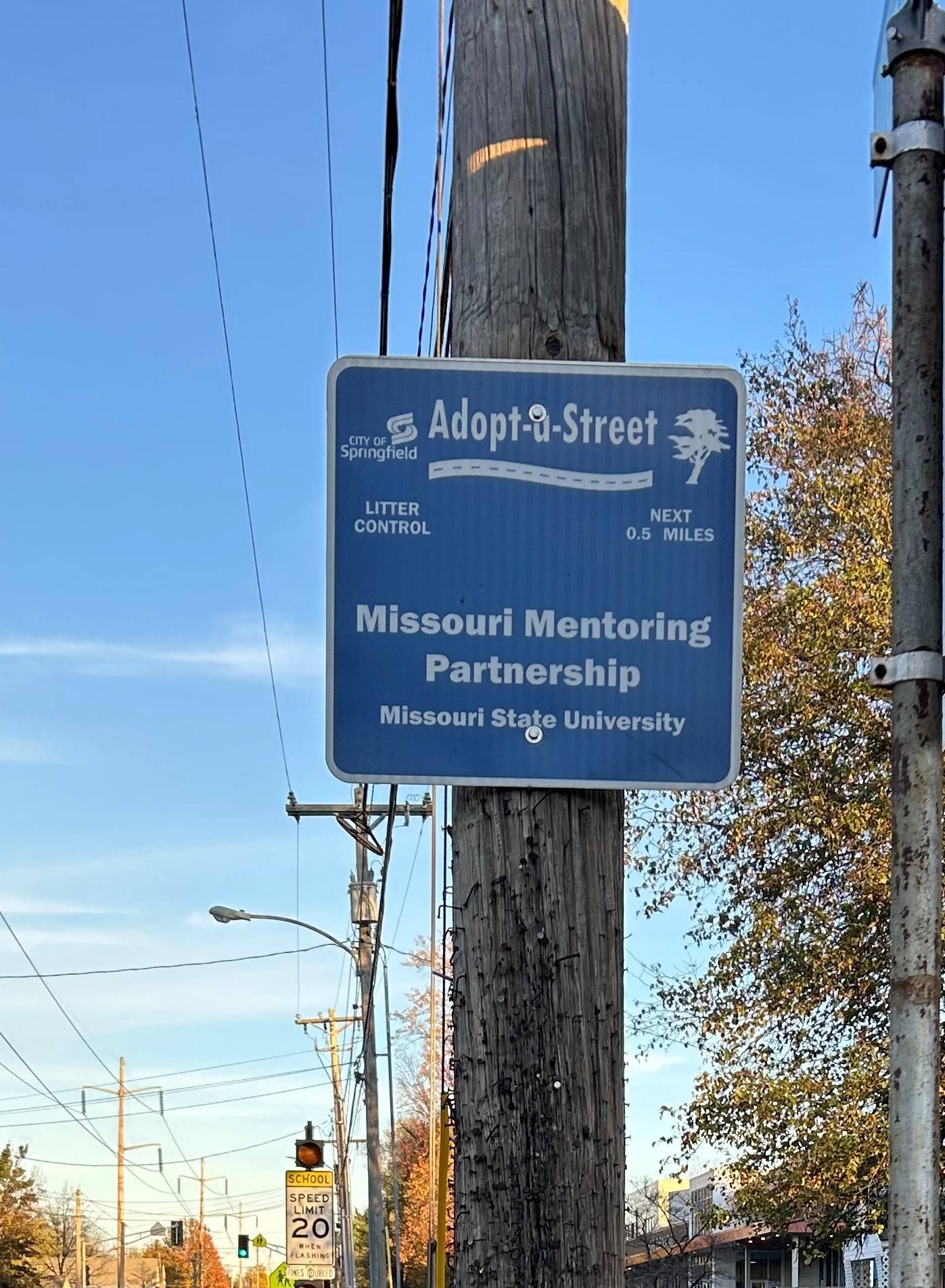 MMP Adopt a Street sign